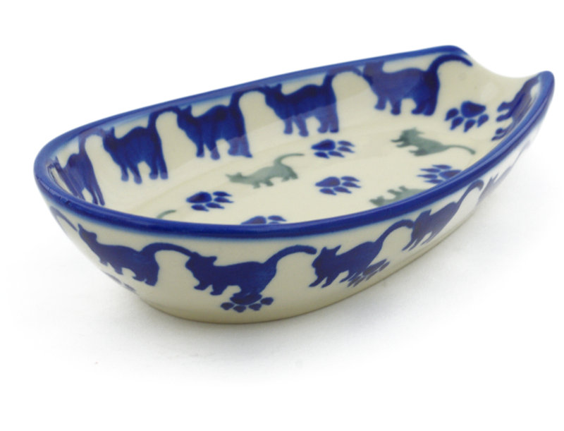 Boo Boo Kitty Paws Ceramic / Porcelain Oval Spoon Rest