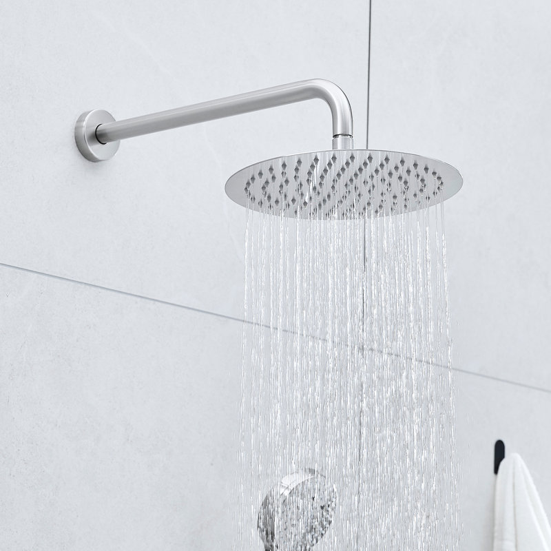 Système de douche pour salle de bain 10 pouces - Robinet mural noir mat avec 5 robinets portatifs et coulissants
