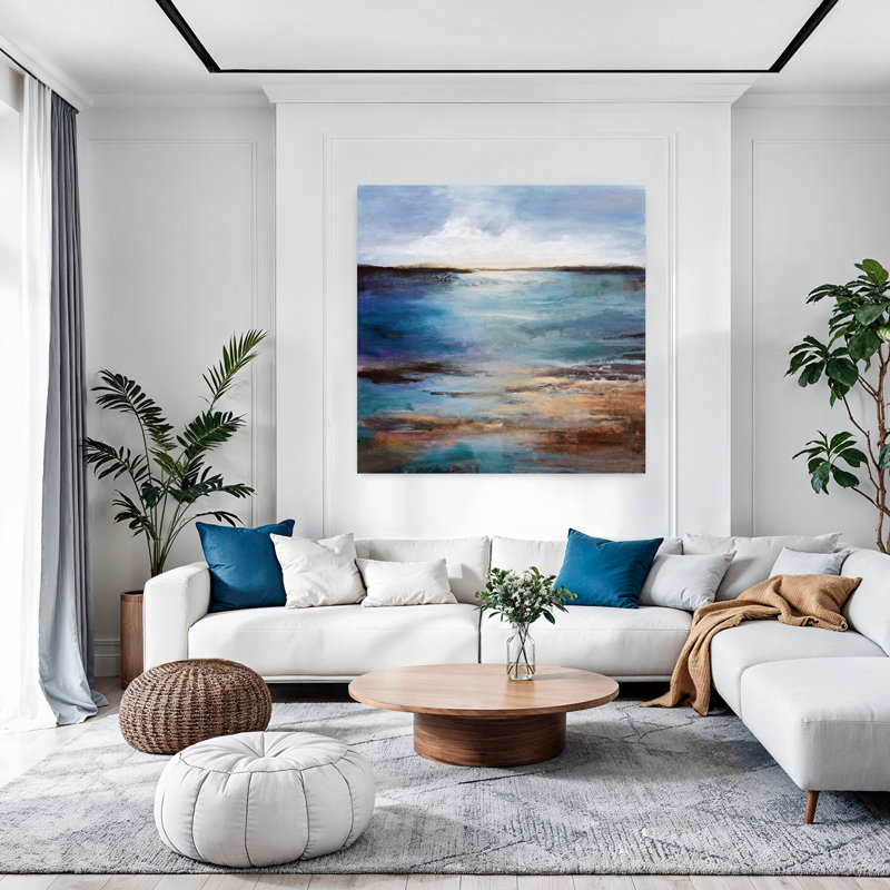 Slow Motion, paysage contemporain abstrait, art naturel, H 48 po x l 48 po