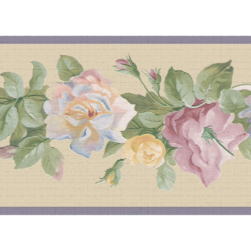 Bordure de papier peint à peindre L 15 pi x l 7 po Tanyiah