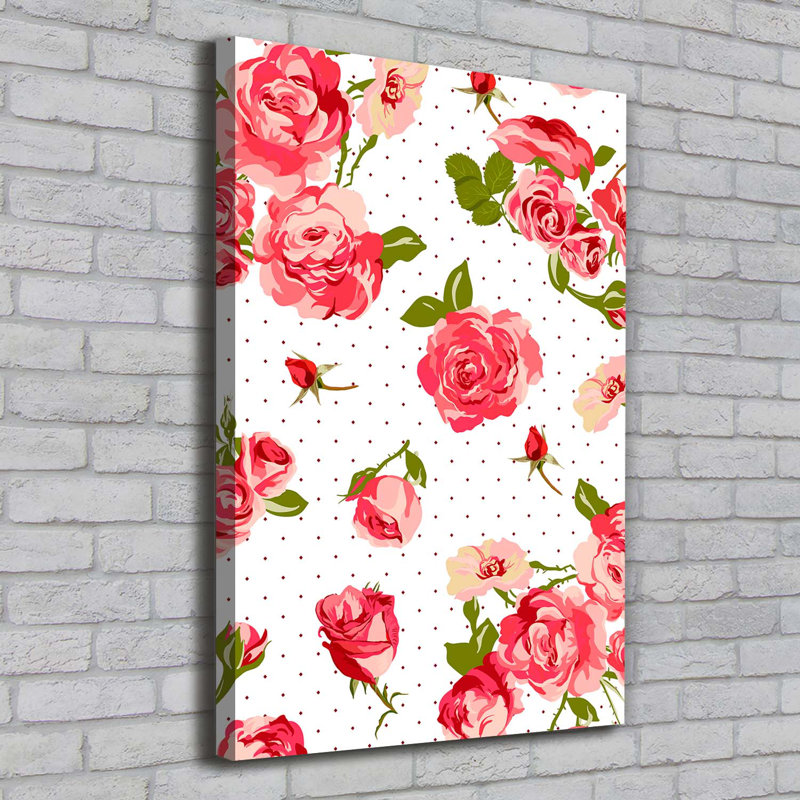 Wild Roses - Wrapped Canvas Print