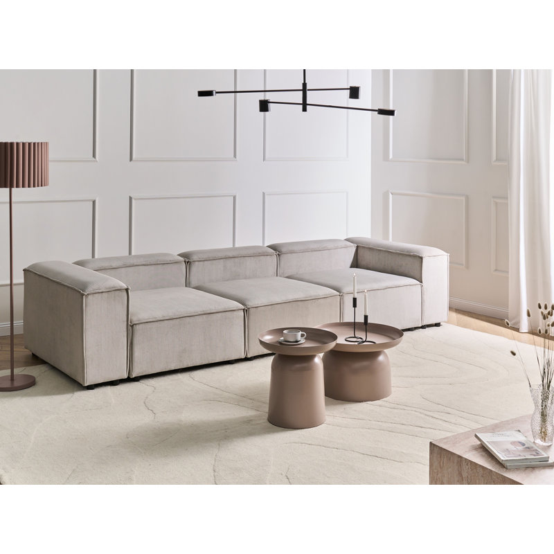 Aljay 3 Seater Sofa, Taupe Corduroy