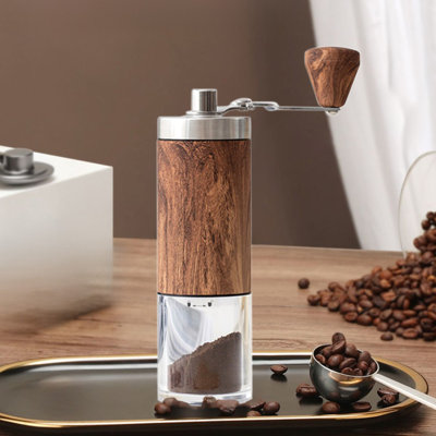 Hand cranked grinder Hand Crank Portable Coffee Grinder Home Use Manual Coffee Pea Grinder Wood Grain Hand Coffee Mill Coffee Grinder