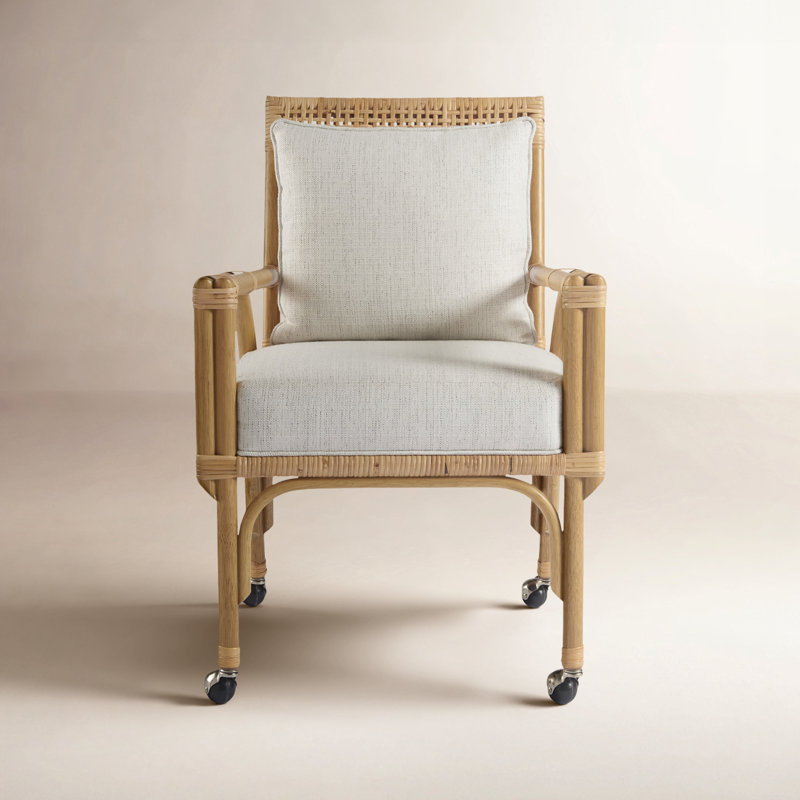 Adalard Arm Chair in Natural/White