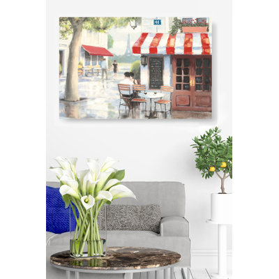 C-00094-Couple Dining In Paris, France, Café, Romance Street Scene