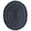 Tapis ovale en jute bleu marine tissé à la machine-101956697