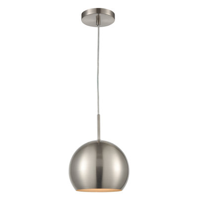 Salt Rim 8'' Wide 1-Light Mini Pendant - Brushed Nickel