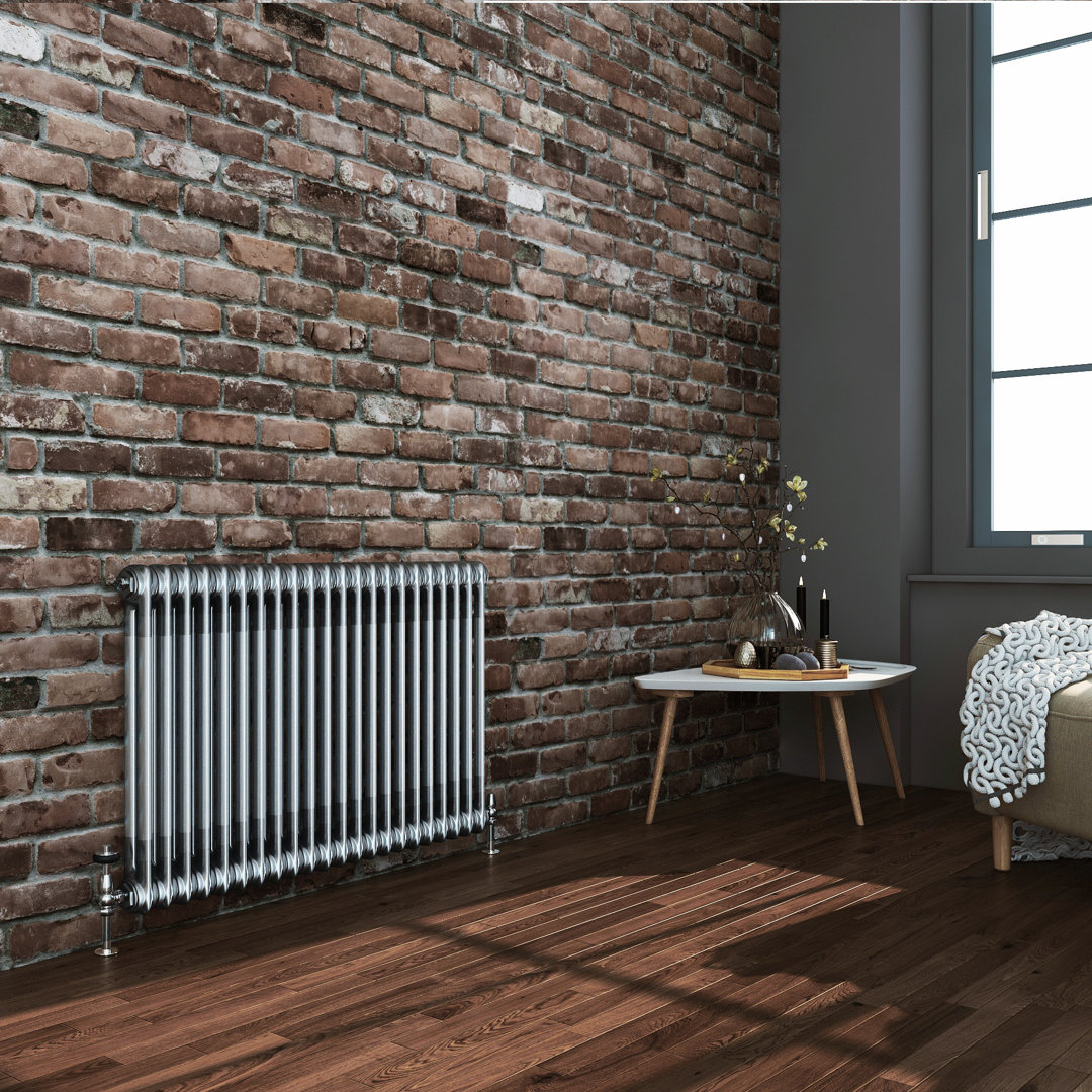 iBathUK Helena MKII Raw Metal 2 column radiator-Raw Metal