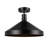 Ladarrell Matte Black 15'' W 1 - Bulb Outdoor Semi Flush Mount