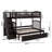 Jaxson Twin Over Full Solid Wood Staircase Bunk Bed with Trundle-812080383-812080377