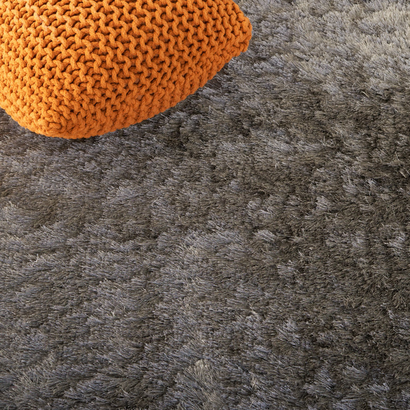 Tapis titane touffeté à la main Cimah , Rectangle 5 pi x 7 pi