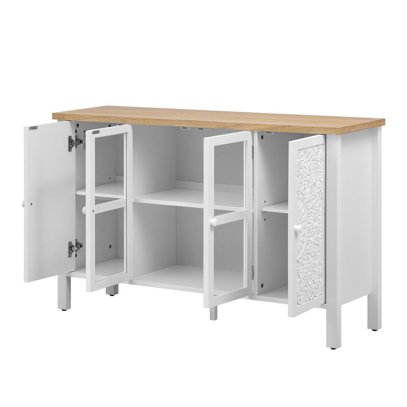 Buffet bas de 47,2 po, Blanc