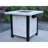 50000btu Outdoor Patio Fire Pit Heater, 25" H, Creamy White, Fiberglass Iron, Stable, Charcoal Grain Appearance Heater , 50000 , And Rust-, Look