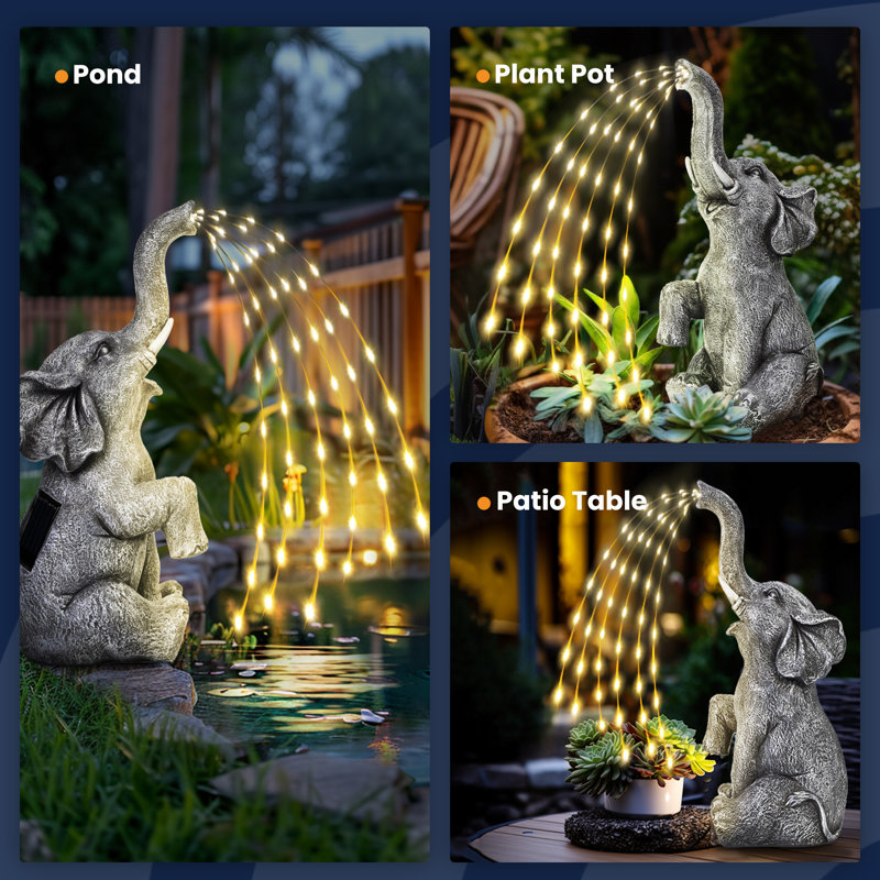 Animals Resin Garden Statue, Big Size Elephant
