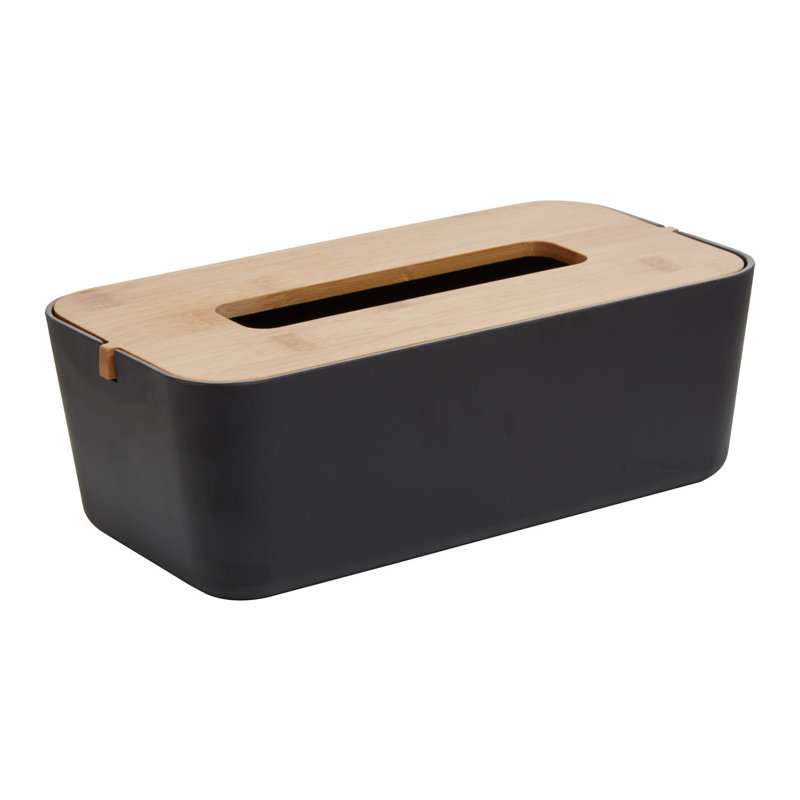 Leist Tissue Box Cover, Black