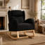 Chaise berçante en tissu avec dossier à oreilles Teddy