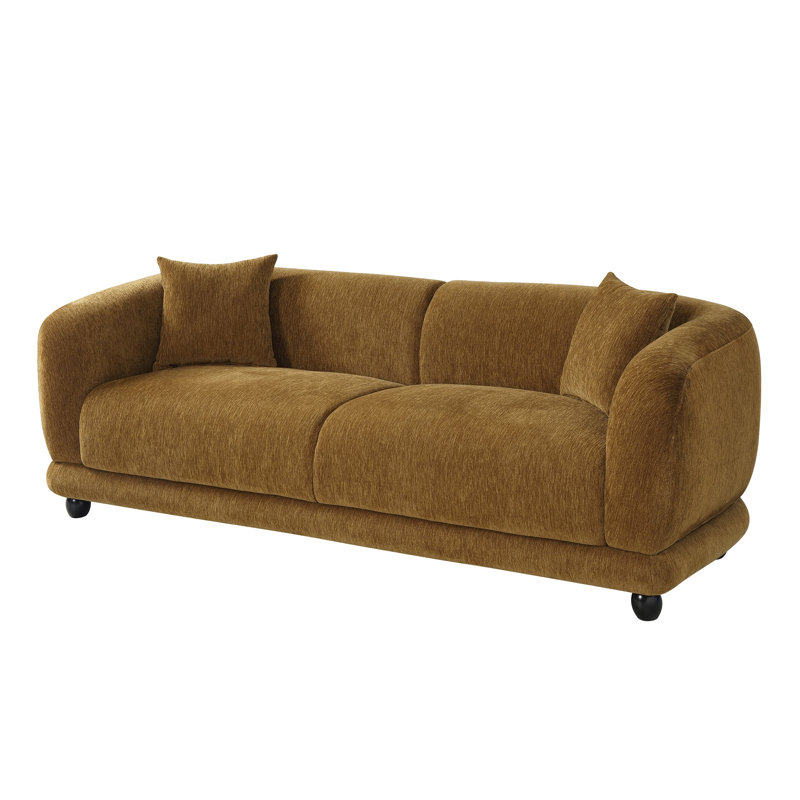 Lennox Brown Chenille Sofa w/2 Pillows