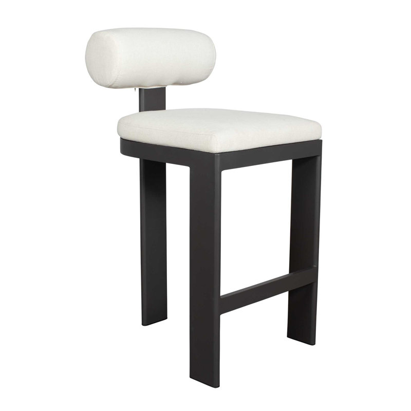  Bolster Back Outdoor Bar Stool, 30"