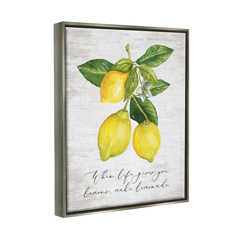 «August & Life», citations et lignes, Cadre flottant gris lustré, L 17 po x H 21 po