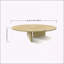 Table basse en marbre naturel, centre de table en pierre véritable-111820917