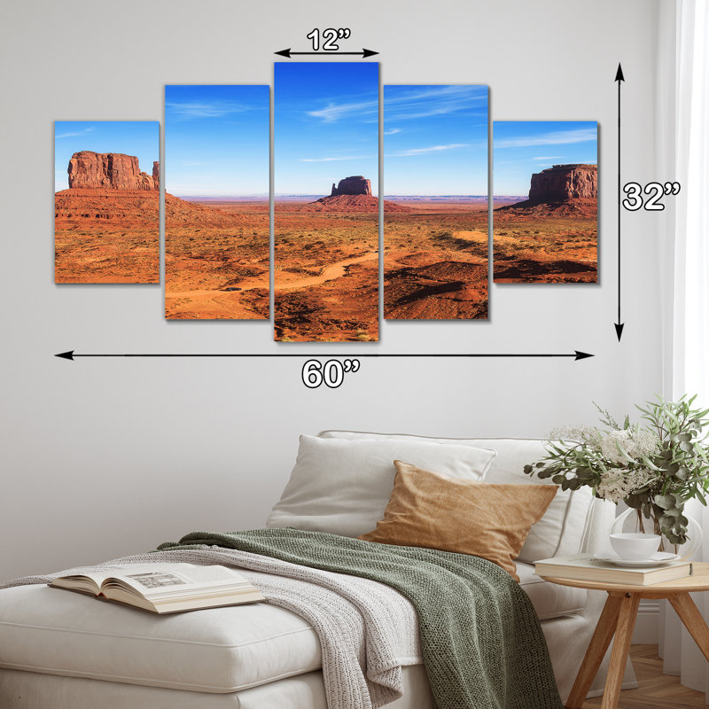 Indian Spirit On Monument Valley - Impression sur toile - 5 panneaux