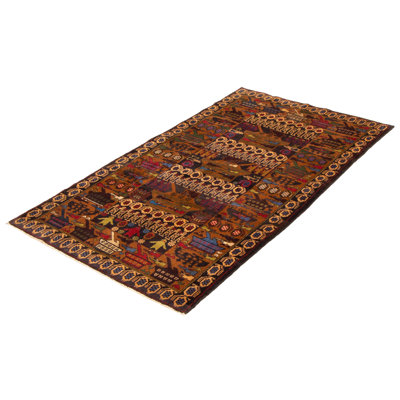 Tapis bleu marine foncé Rare War 3 pi 10 po x 6 pi 11 po