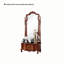 Miroir d'appoint 33,46 po style américain brun avec tiroirs