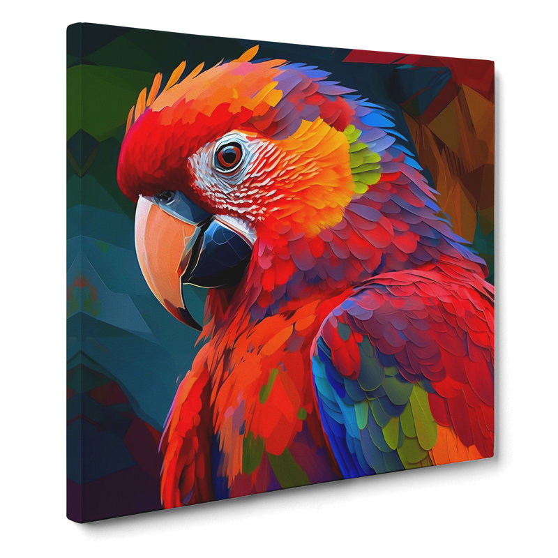 Parrot Fauvism - Wrapped Canvas