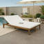 Chaise longue double extérieure ajustable avec coussins-587196843