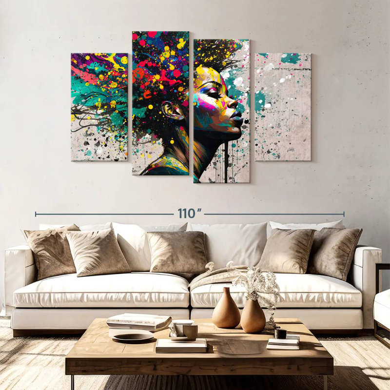 Leisha fière beauté africaine, H 54 po x l 84 po