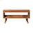 Oak-ish Bench with Tan Leather Seatpad-1989968163