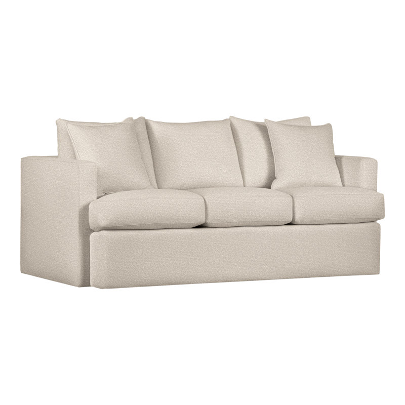 Emory Slipcovered Sleeper Sofa, Nadia Steam Acrylic