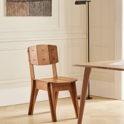 Adontae 46 cm H Solid Wood Stackable Side Chair