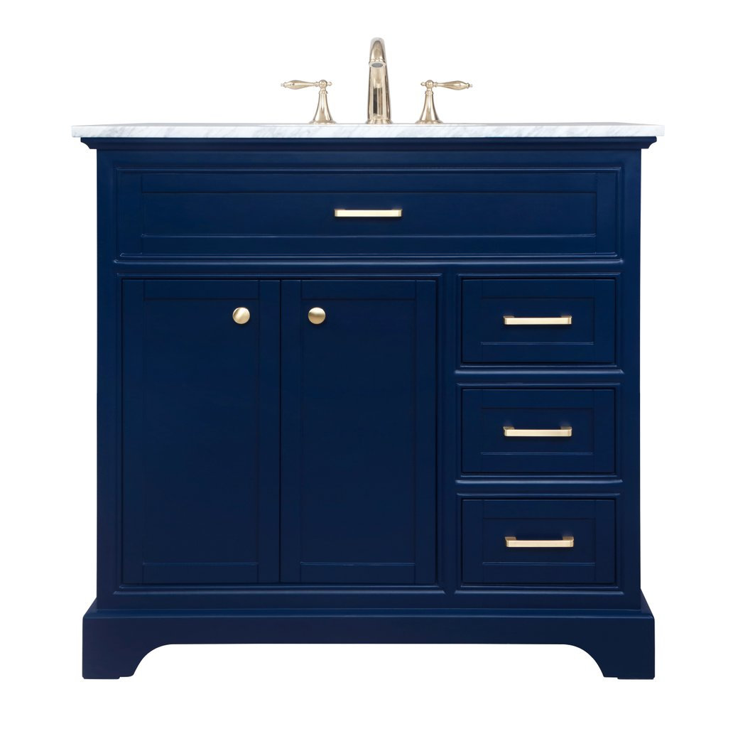 Hermes 36'' Single Bathroom Vanity, Blue