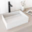 Lavabo de salle de bain rectangulaire fait à la main blanc mat L 17 po x l 13 po x H 5 po Starr