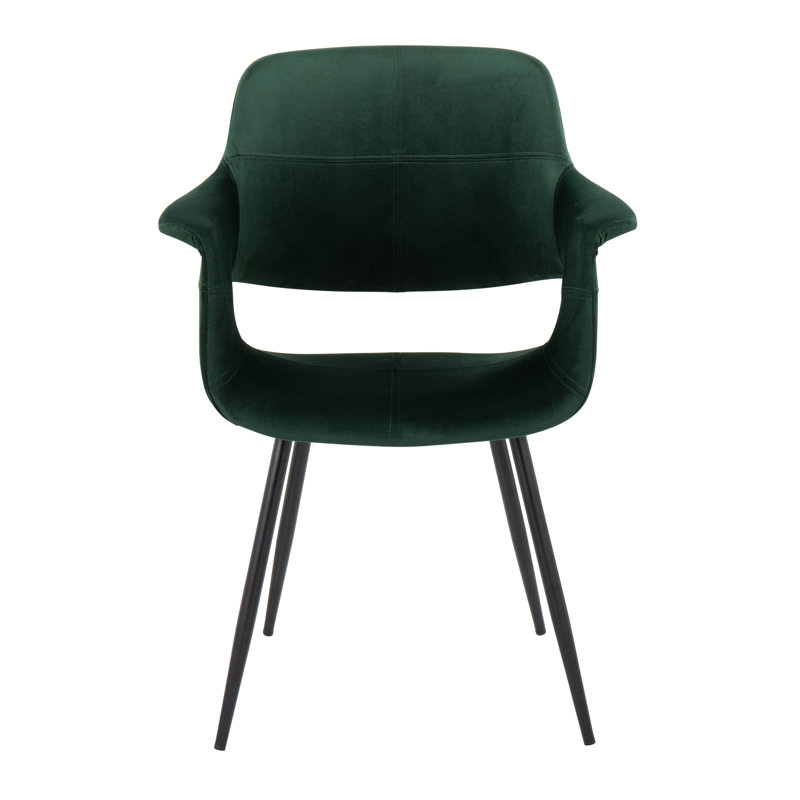 Quirico 16.5'' H Upholstered Armchair, Black, Green