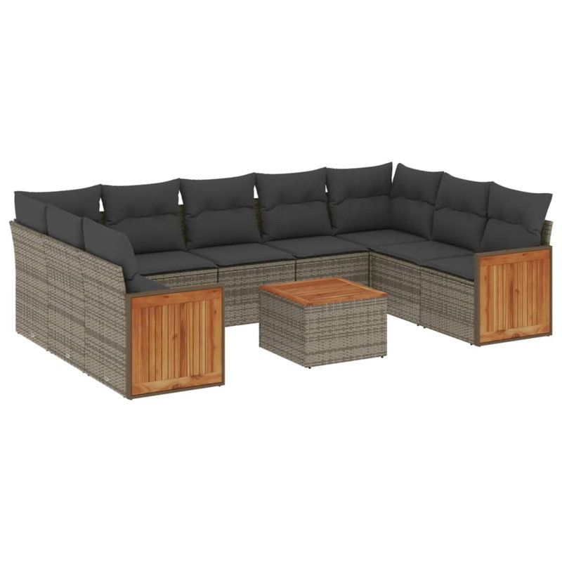 Ensemble de canapé de jardin Vidaxl gris