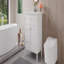 Meuble-lavabo de 30 po avec lavabo, meuble-lavabo avec un tiroir rabattable et deux tiroirs, tablette réglable, bois massif et panneau de fibres à densité moyenne, blanc-248805055-248805048