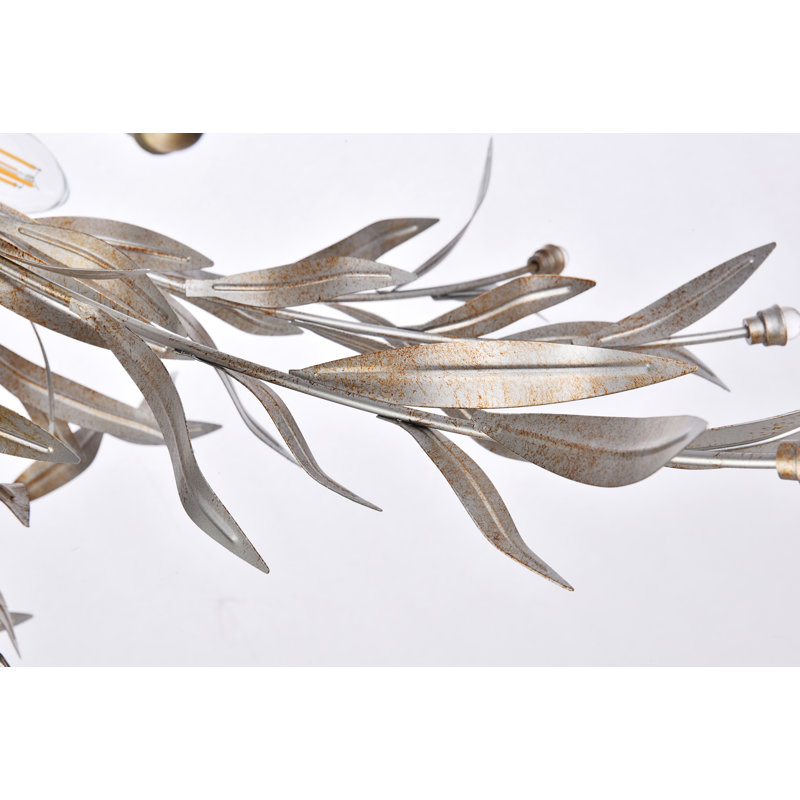 Guriopal Flush Mount, Silver Leaf, 15.4"H x 23"W x 23"L
