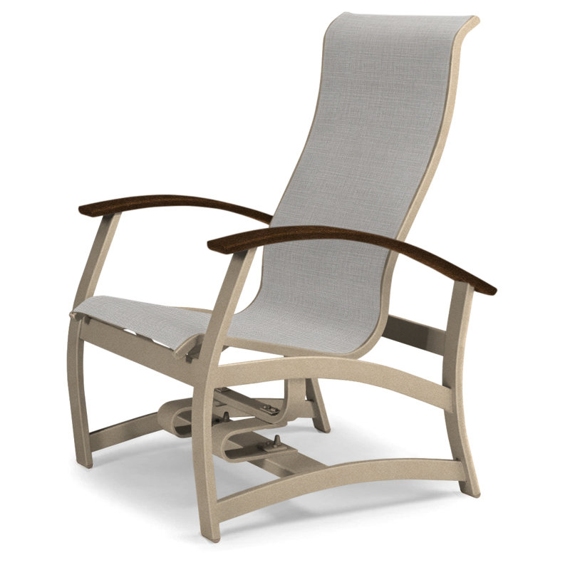 Askar Swivel Powder Coated Aluminum Outdoor Lounge Chair, Alloy Sunbrella®, Textured Desert, Kona P10
