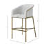 Tabouret de bar moderne moderne de 31 po, confortable, structure en acier doré, convient aux tabourets de 41 à 43 po avec structure et similicuir, élégant pour la décoration intérieure