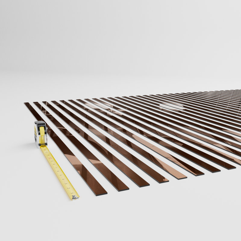 Adjustable Acrylic Slat Wall Panel Kit, 47" H x 42" W, Bronze Mirror
