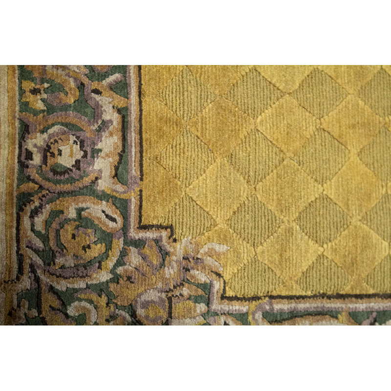Hand-Knotted High-Quality Gold Area Rug