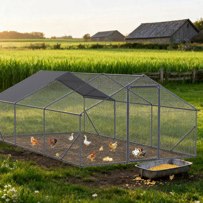 XPT035 Poulailler extérieur en métal grand espace 20 * 10 * 6 pi 3 unités pour une utilisation en extérieur à la ferme