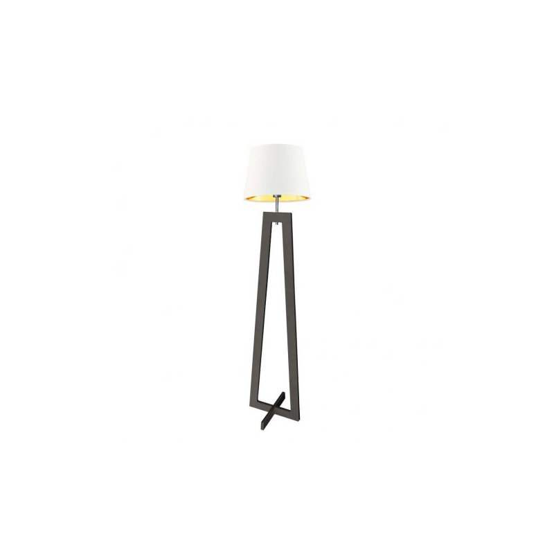 Pip 160cm Novelty Floor Lamp, White, Brown/Gold Inside