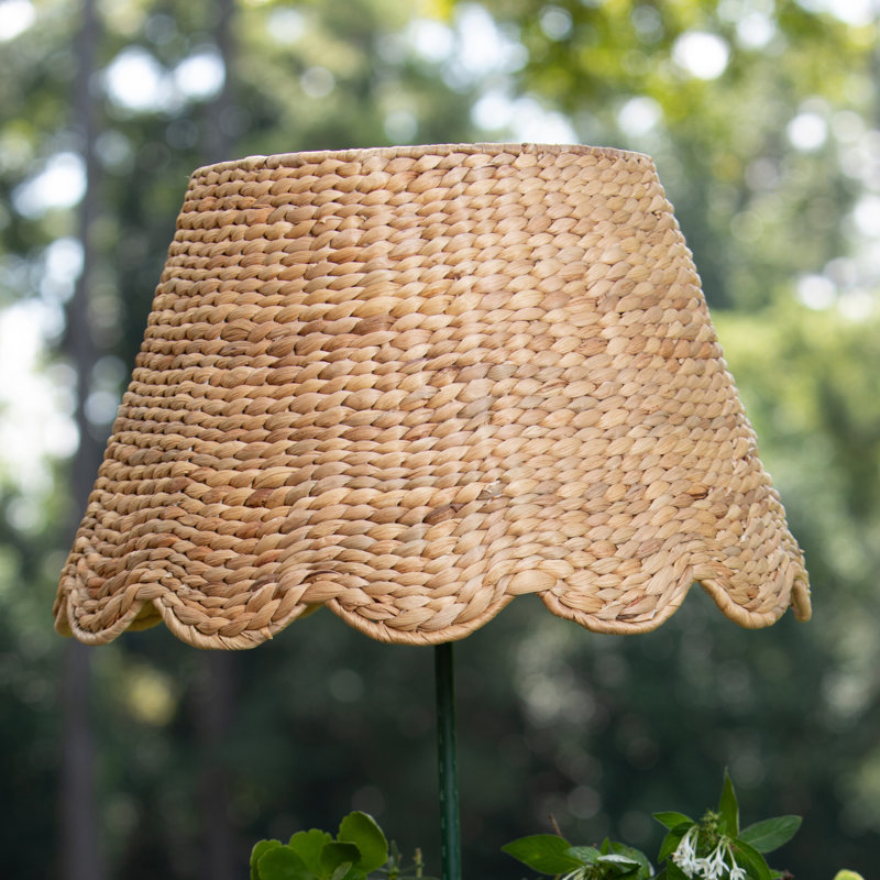Water Hyacinth Empire Lamp Shade, 12" H x 18" W x 18" D