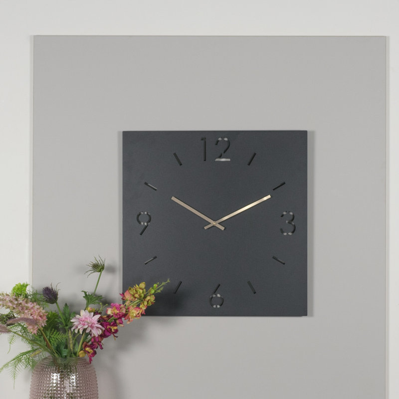 TIME Metal Wall Clock, 60cm H x 60cm W x 3cm D