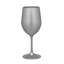 Ensemble de quatre verres à vin tout usage à pied en acrylique argenté