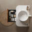 Meuble-lavabo flottant moderne en bois massif naturel de 30 po avec lavabo en marbre artificiel