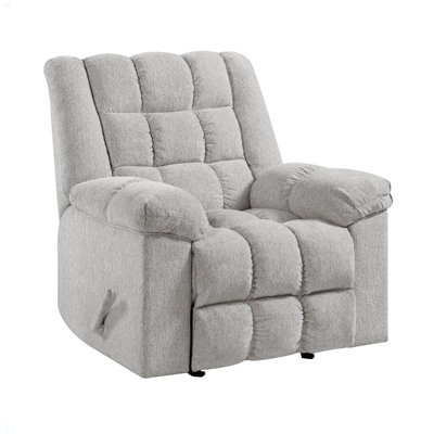 Gentle Rocking Motion Reclining Chair 1Pc Chenille Upholstery Ultra Comfort Living Room Furniture